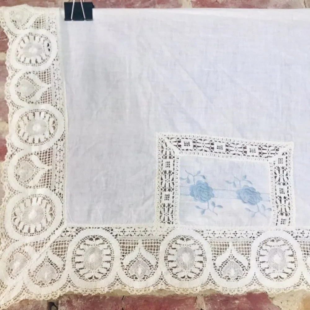 Vintage Country House Window Valance Embroidered